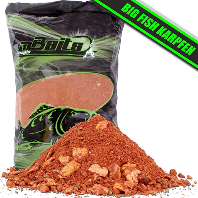 Fischfutter in Pulverform oder auch mit Stücken erhältlich