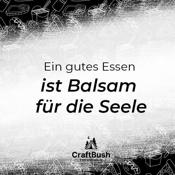 "Ein gutes Essen ist Balsam für die Seele"-Karte von Craftbush