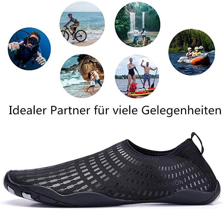 LeKuni Badeschuhe für Damen und Herren, verschiedenste Benutzungsmöglichkeiten